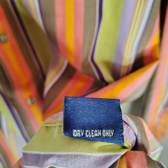 Robert Graham Men's Long Sleeved Shirt Size L Multo Color stripes - Picture 5 of 8